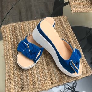 NWT Slip On Blue Shoes